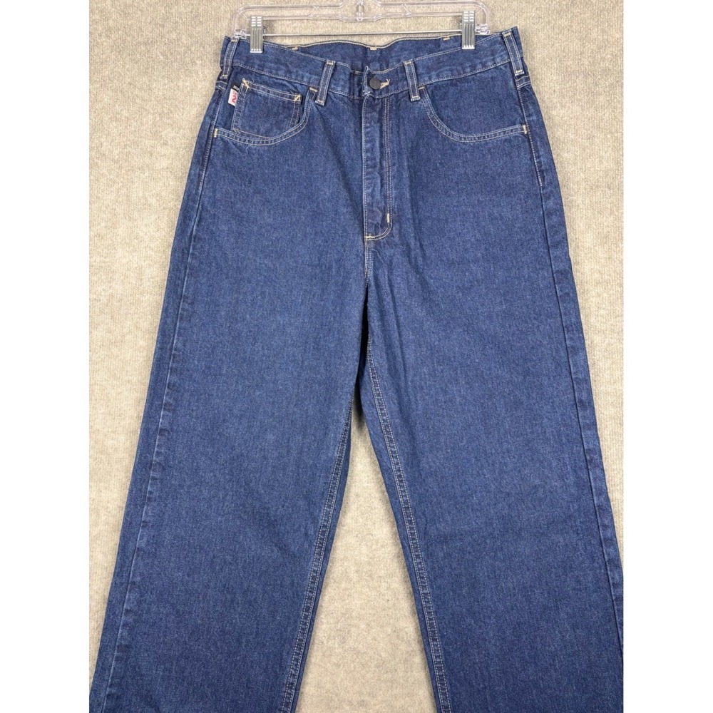 Carhartt FRB100-DNM Relaxed Fit FR Flame Resistant Jeans 34x36 Dark Wash Blue - Picture 2 of 12